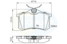 Sada brzdových platničiek kotúčovej brzdy COMLINE CBP0797