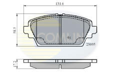 Sada brzdových platničiek kotúčovej brzdy COMLINE CBP0802