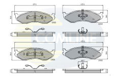 Sada brzdových platničiek kotúčovej brzdy COMLINE CBP0845