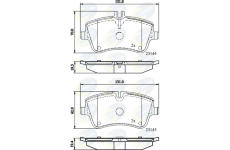 Sada brzdových platničiek kotúčovej brzdy COMLINE CBP0854