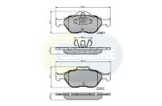 Sada brzdových platničiek kotúčovej brzdy COMLINE CBP0891