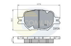 Sada brzdových platničiek kotúčovej brzdy COMLINE CBP0896