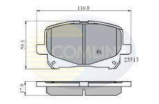 Sada brzdových platničiek kotúčovej brzdy COMLINE CBP0904