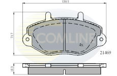 Sada brzdových platničiek kotúčovej brzdy COMLINE CBP0924