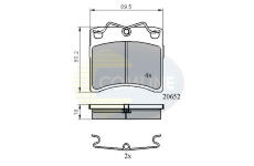 Sada brzdových platničiek kotúčovej brzdy COMLINE CBP0925