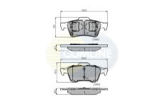 Sada brzdových platničiek kotúčovej brzdy COMLINE CBP0946