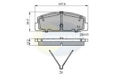 Sada brzdových platničiek kotúčovej brzdy COMLINE CBP0986