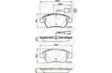 Sada brzdových platničiek kotúčovej brzdy COMLINE CBP11037