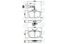 Sada brzdových platničiek kotúčovej brzdy COMLINE CBP11151