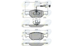 Sada brzdových platničiek kotúčovej brzdy COMLINE CBP11171
