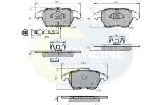 Sada brzdových platničiek kotúčovej brzdy COMLINE CBP11224