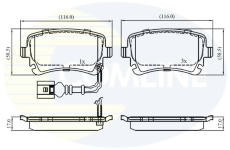 Sada brzdových platničiek kotúčovej brzdy COMLINE CBP11313