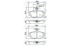 Sada brzdových platničiek kotúčovej brzdy COMLINE CBP1133