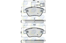Sada brzdových platničiek kotúčovej brzdy COMLINE CBP11535
