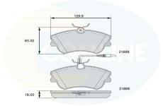 Sada brzdových platničiek kotúčovej brzdy COMLINE CBP11539