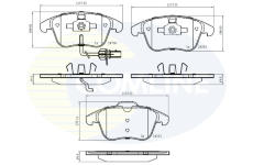 Sada brzdových platničiek kotúčovej brzdy COMLINE CBP11591