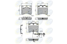 Sada brzdových platničiek kotúčovej brzdy COMLINE CBP11636