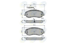 Sada brzdových platničiek kotúčovej brzdy COMLINE CBP11678