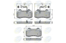 Sada brzdových platničiek kotúčovej brzdy COMLINE CBP11703