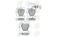 Sada brzdových platničiek kotúčovej brzdy COMLINE CBP11770
