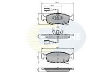 Sada brzdových platničiek kotúčovej brzdy COMLINE CBP12044
