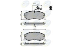 Sada brzdových platničiek kotúčovej brzdy COMLINE CBP12108