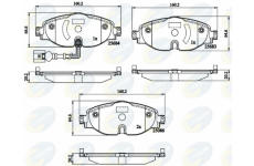 Sada brzdových platničiek kotúčovej brzdy COMLINE CBP12158