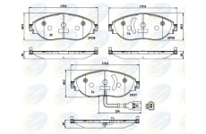 Sada brzdových platničiek kotúčovej brzdy COMLINE CBP12201