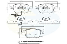 Sada brzdových platničiek kotúčovej brzdy COMLINE CBP12352
