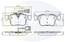 Sada brzdových platničiek kotúčovej brzdy COMLINE CBP12426