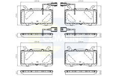Sada brzdových platničiek kotúčovej brzdy COMLINE CBP12461