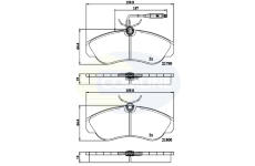 Sada brzdových platničiek kotúčovej brzdy COMLINE CBP1275