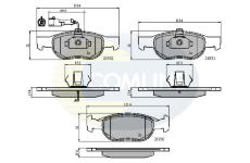 Sada brzdových platničiek kotúčovej brzdy COMLINE CBP1479