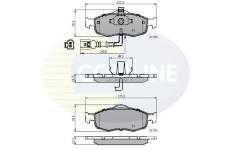 Sada brzdových platničiek kotúčovej brzdy COMLINE CBP1514