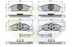 Sada brzdových platničiek kotúčovej brzdy COMLINE CBP1581