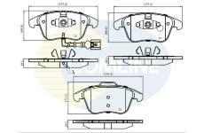 Sada brzdových platničiek kotúčovej brzdy COMLINE CBP16022