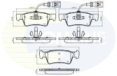 Sada brzdových platničiek kotúčovej brzdy COMLINE CBP16062