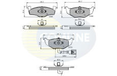 Sada brzdových platničiek kotúčovej brzdy COMLINE CBP1707