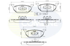 Sada brzdových platničiek kotúčovej brzdy COMLINE CBP1851