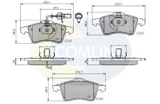 Sada brzdových platničiek kotúčovej brzdy COMLINE CBP1852