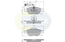 Sada brzdových platničiek kotúčovej brzdy COMLINE CBP1856