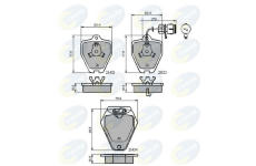 Sada brzdových platničiek kotúčovej brzdy COMLINE CBP1884