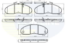 Sada brzdových platničiek kotúčovej brzdy COMLINE CBP1991