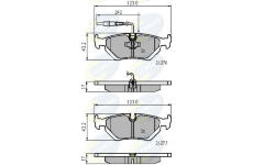 Sada brzdových platničiek kotúčovej brzdy COMLINE CBP21002
