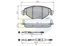 Sada brzdových platničiek kotúčovej brzdy COMLINE CBP21120