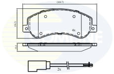 Sada brzdových platničiek kotúčovej brzdy COMLINE CBP21512