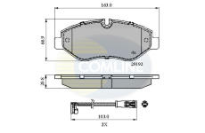 Sada brzdových platničiek kotúčovej brzdy COMLINE CBP21555