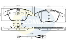 Sada brzdových platničiek kotúčovej brzdy COMLINE CBP22002