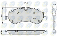 Sada brzdových platničiek kotúčovej brzdy COMLINE CBP22142