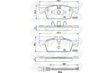 Sada brzdových platničiek kotúčovej brzdy COMLINE CBP22195